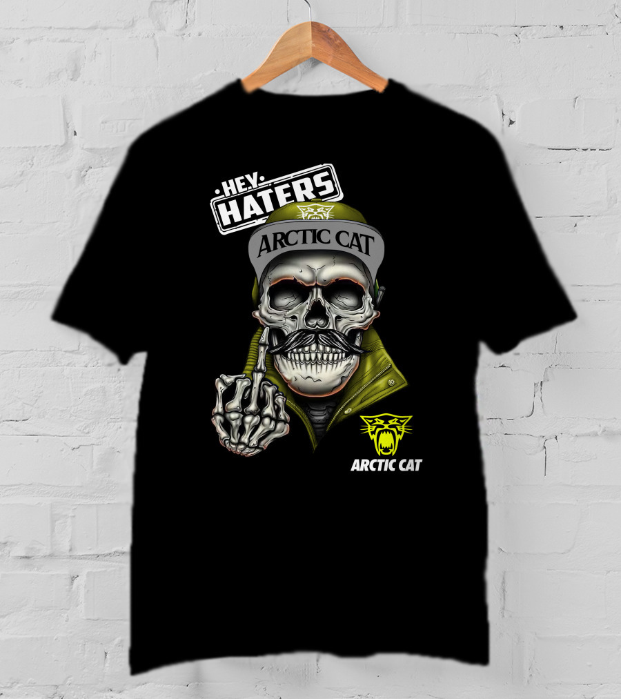 Hey Haters Arctic Cat Skull With Arctic Cat T-Shirt