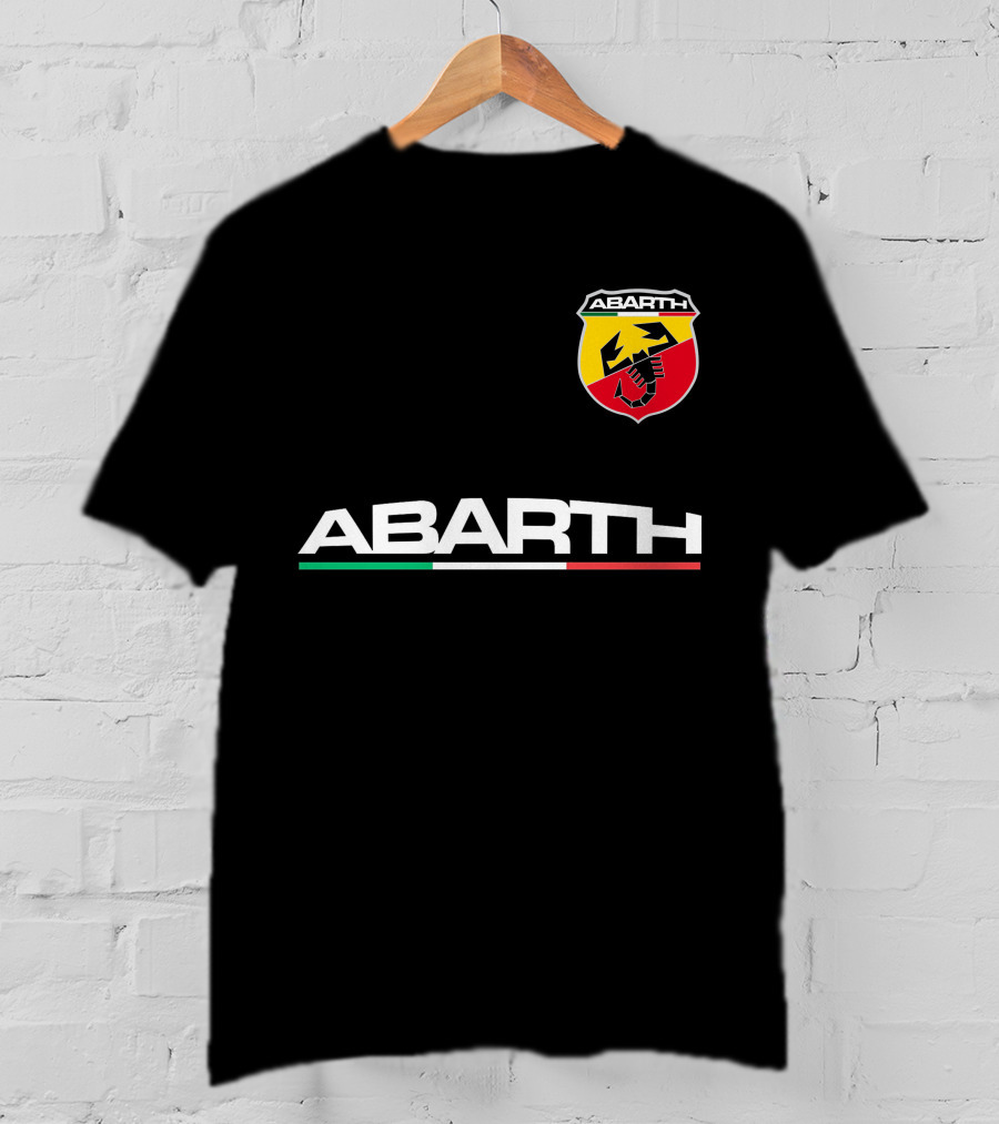 Abarth Scorpion Logo With Italian Flag Trim T-Shirt