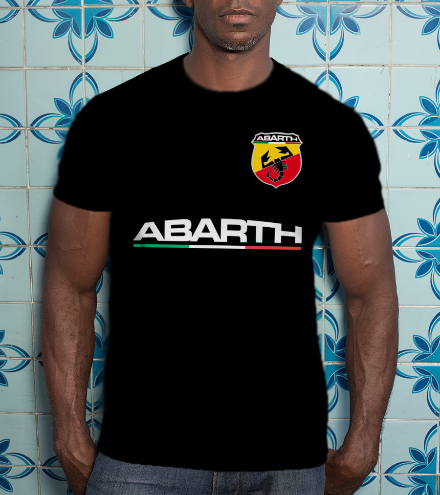 Abarth Scorpion Logo With Italian Flag Trim T-Shirt