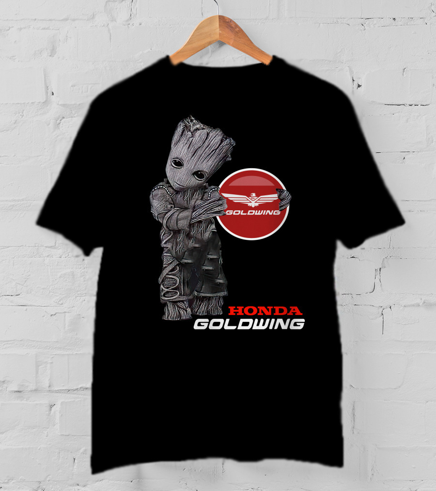 Honda Goldwing Groot Hugging Goldwing Emblem T-Shirt