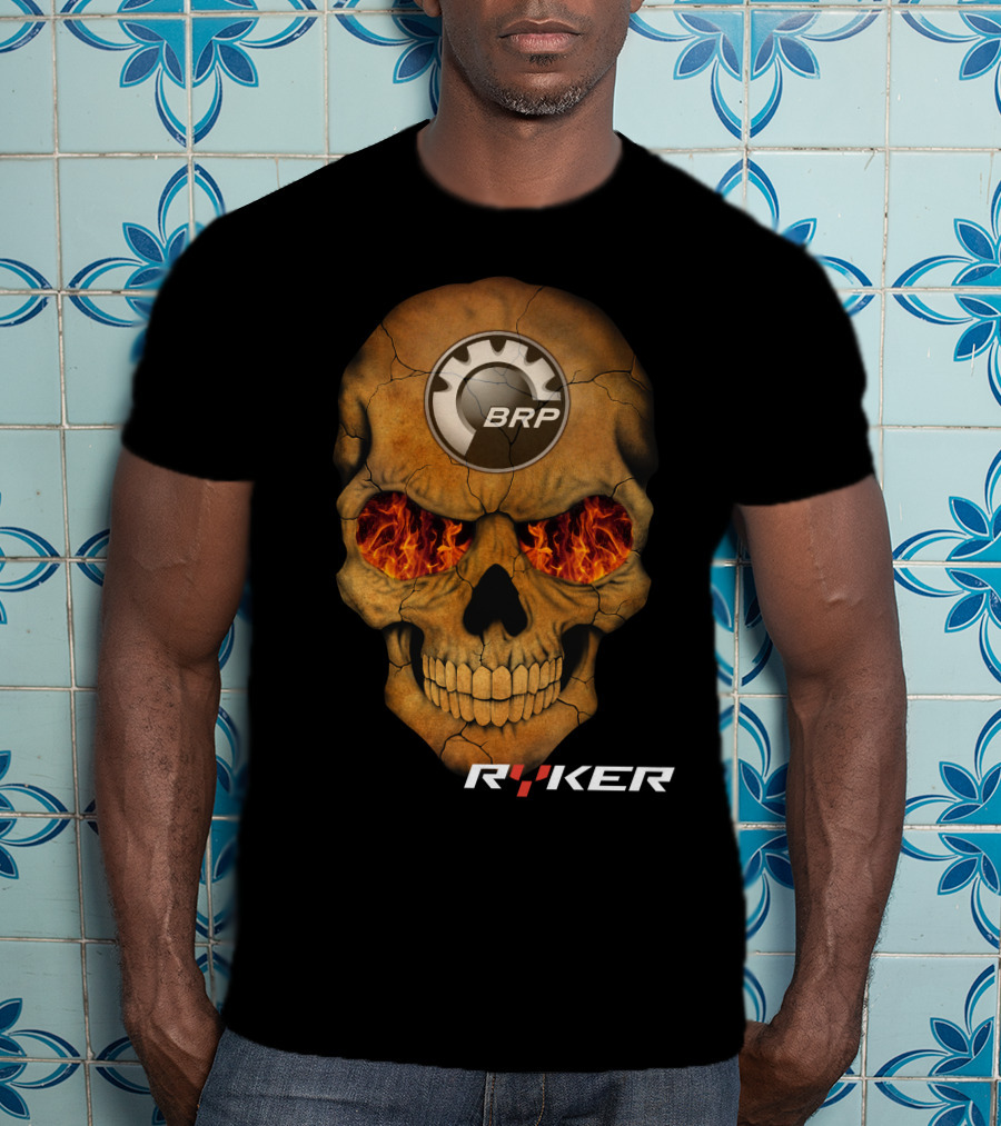 BRP Ryker Skull With Fiery Eyes T-Shirt