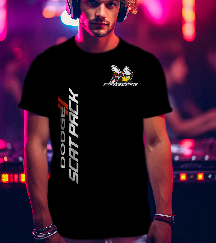 Dodge Scat Pack Logo With Bee Emblem T-Shirt