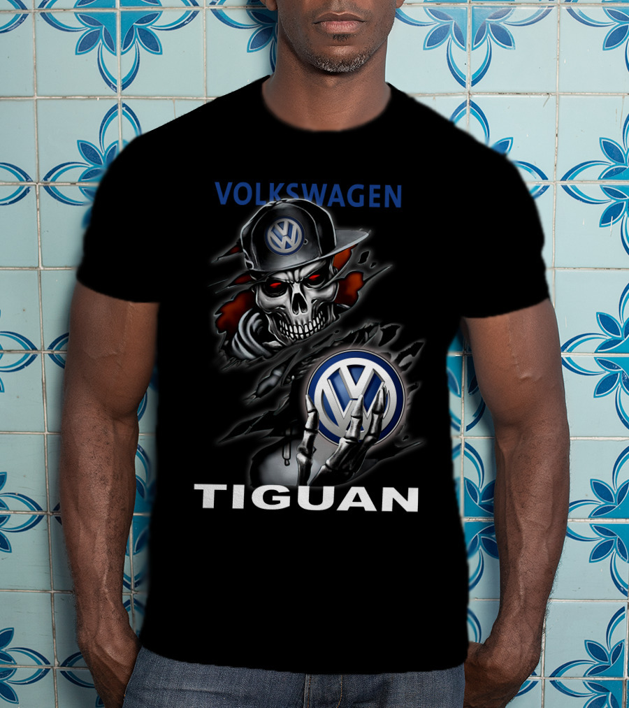 VOLKSWAGEN TIGUAN Skull Holding Emblem T-Shirt
