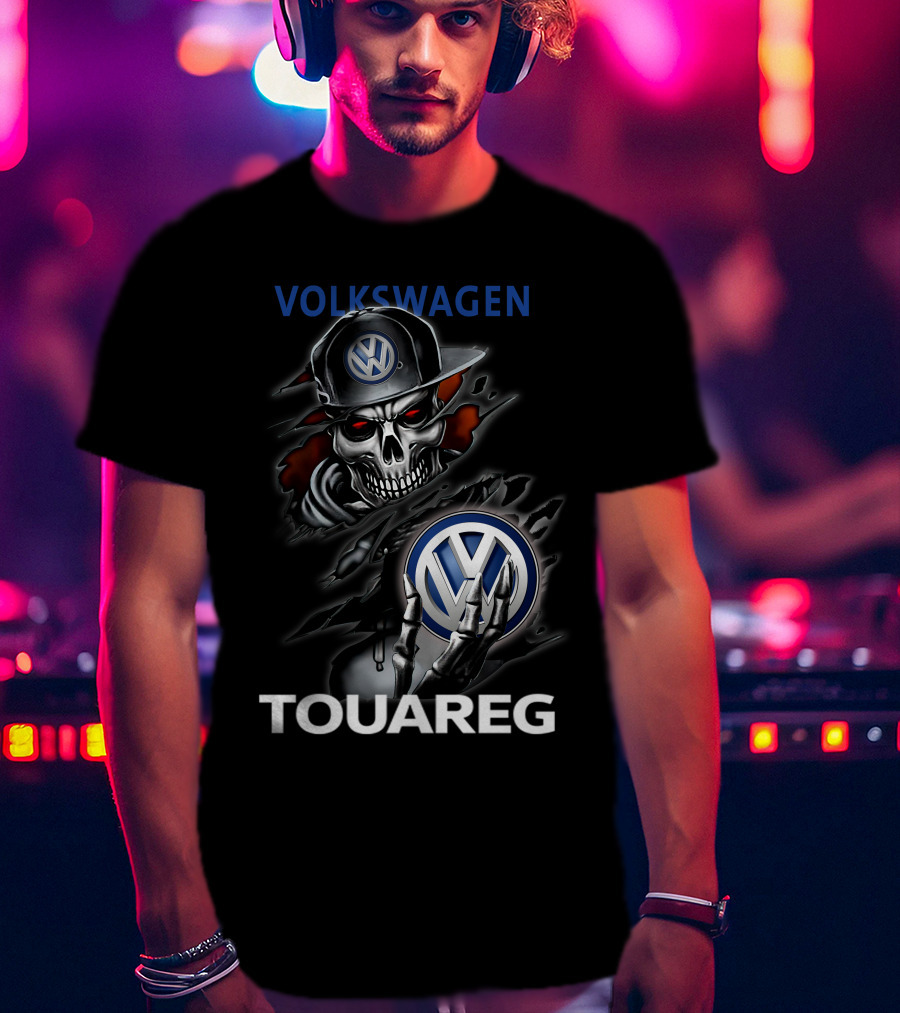 VOLKSWAGEN TOUAREG 05 Skull Logo Art Grim Reaper T-Shirt
