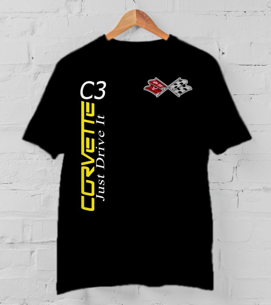 Corvette C3 Just Drive It Flag T-Shirt