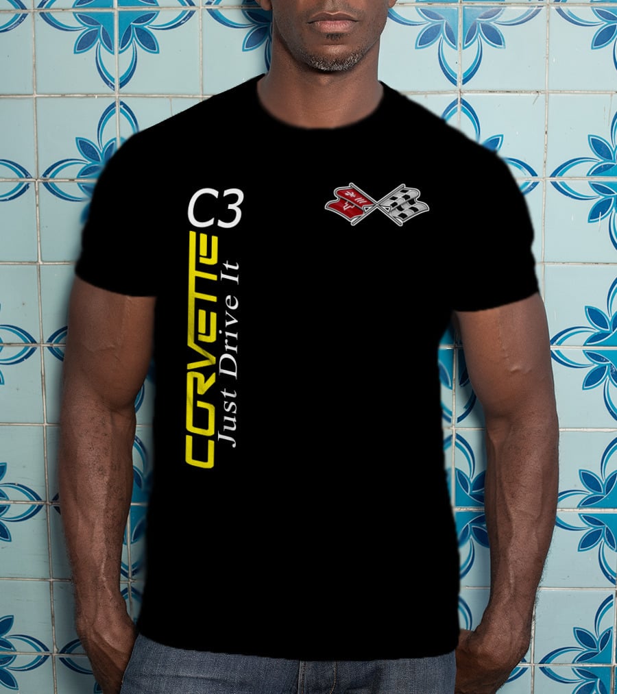 Corvette C3 Just Drive It Flag T-Shirt