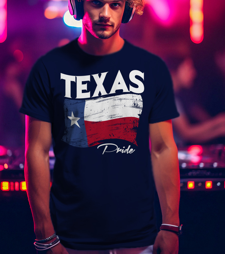 Texas Pride Lone Star Flag Bold Statement T-Shirt