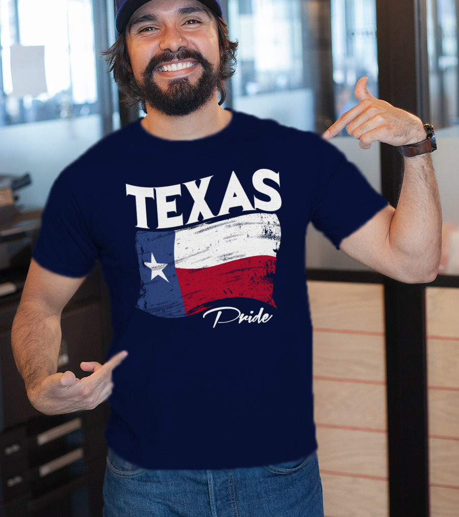 Texas Pride Lone Star Flag Bold Statement T-Shirt