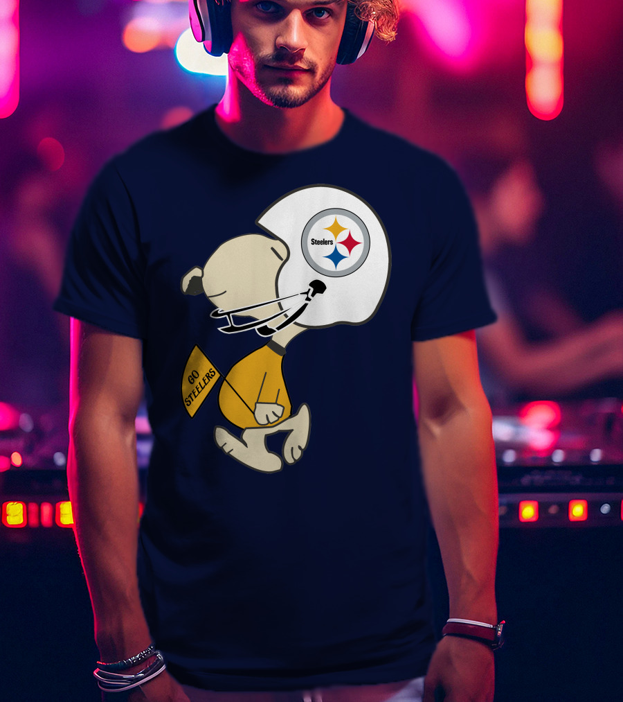 Steelers Football Helmet Go Steelers Fan T-Shirt