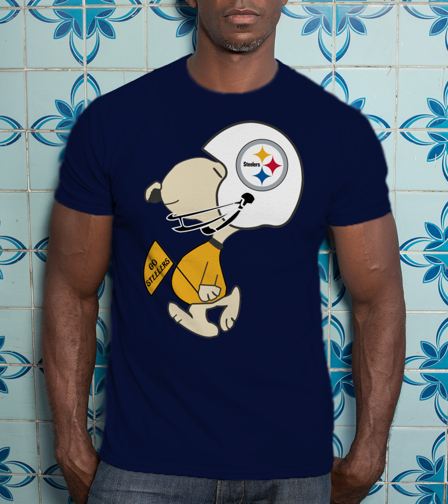 Steelers Football Helmet Go Steelers Fan T-Shirt