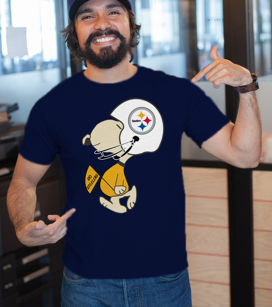 Steelers Football Helmet Go Steelers Fan T-Shirt