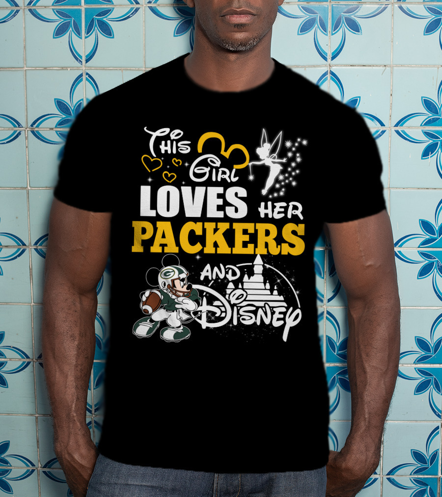 This Girl Loves Her Packers And Disney T-Shirt