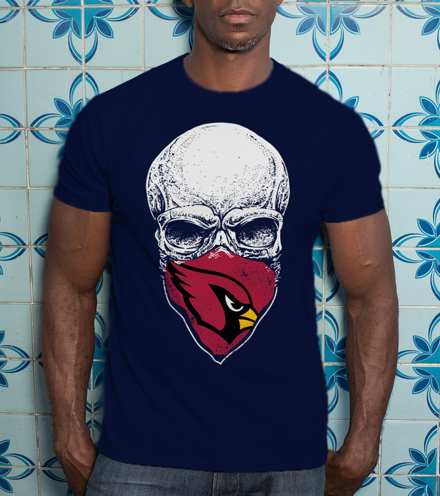 Arizona Cardinals Skull Mask T-Shirt