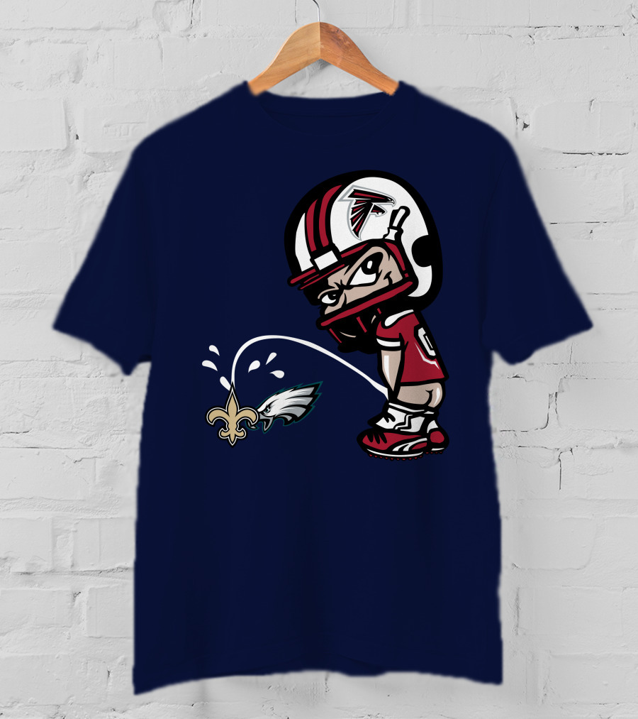Atlanta Falcons Rivalry With Saints And Eagles Iconic Helmet T-Shirt