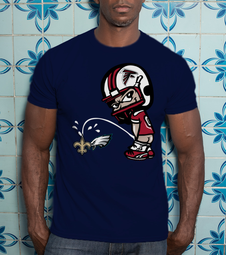 Atlanta Falcons Rivalry With Saints And Eagles Iconic Helmet T-Shirt