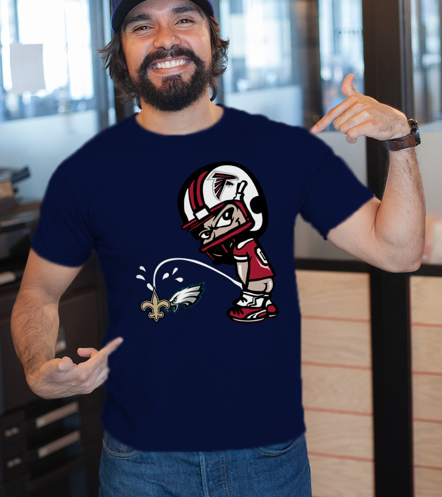 Atlanta Falcons Rivalry With Saints And Eagles Iconic Helmet T-Shirt