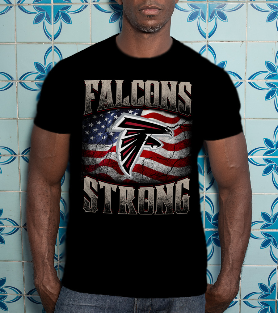 Falcons Strong Atlanta Falcons American Flag T-Shirt