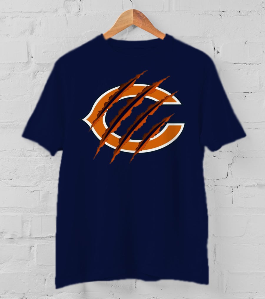 Chicago Bears C Logo With Claw Marks T-Shirt