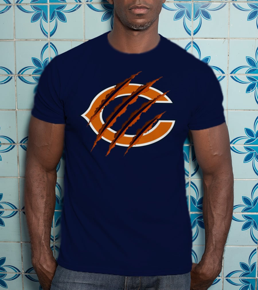 Chicago Bears C Logo With Claw Marks T-Shirt