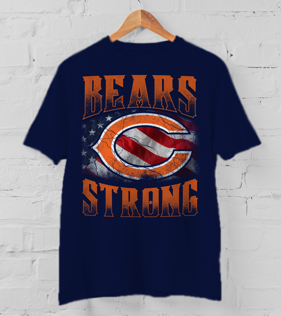 Bears Strong American Flag Chicago Bears T-Shirt
