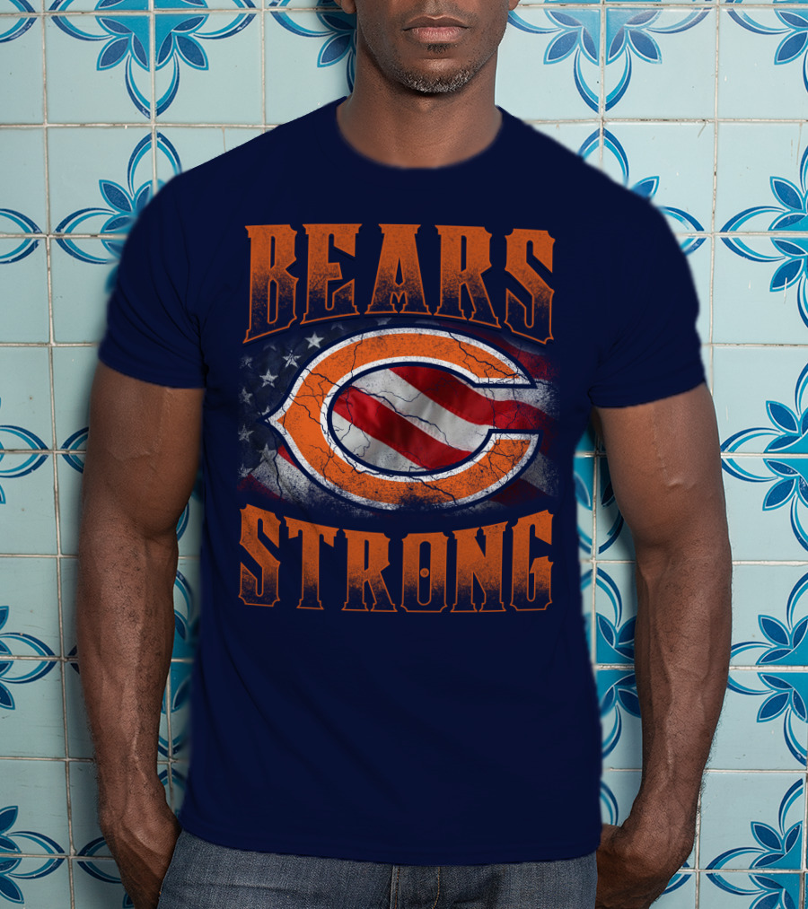 Bears Strong American Flag Chicago Bears T-Shirt