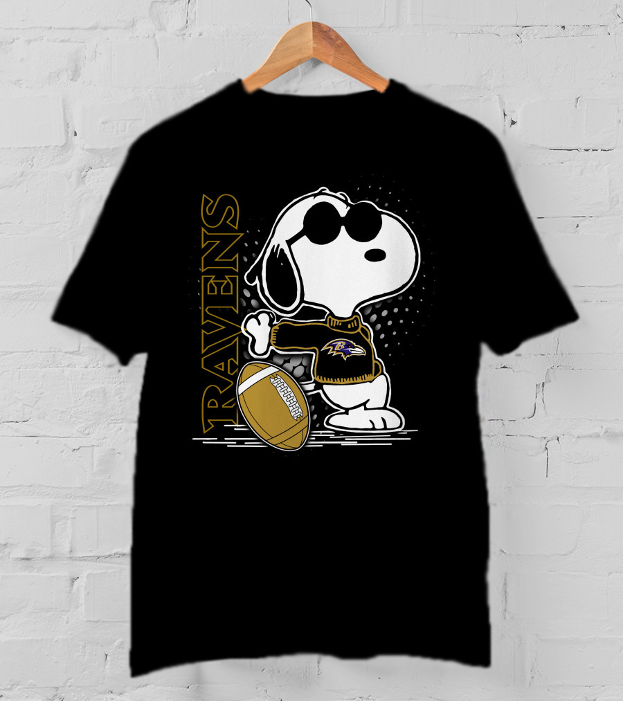 Ravens Snoopy Baltimore Football T-Shirt