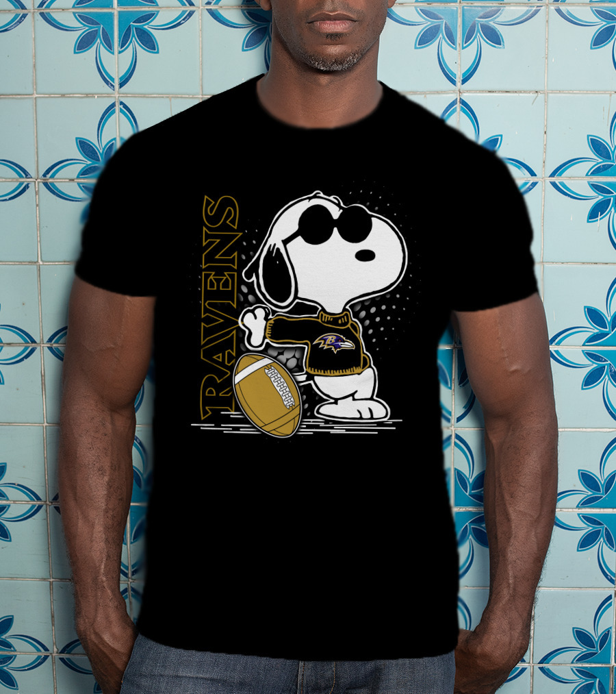 Ravens Snoopy Baltimore Football T-Shirt