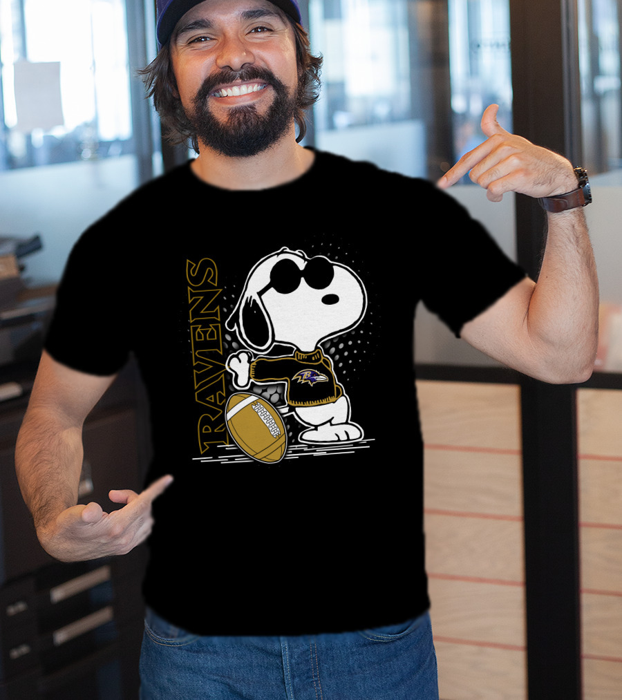 Ravens Snoopy Baltimore Football T-Shirt