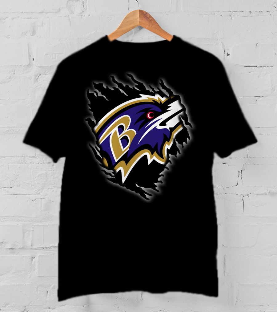 Baltimore Ravens Logo With Claw Mark T-Shirt