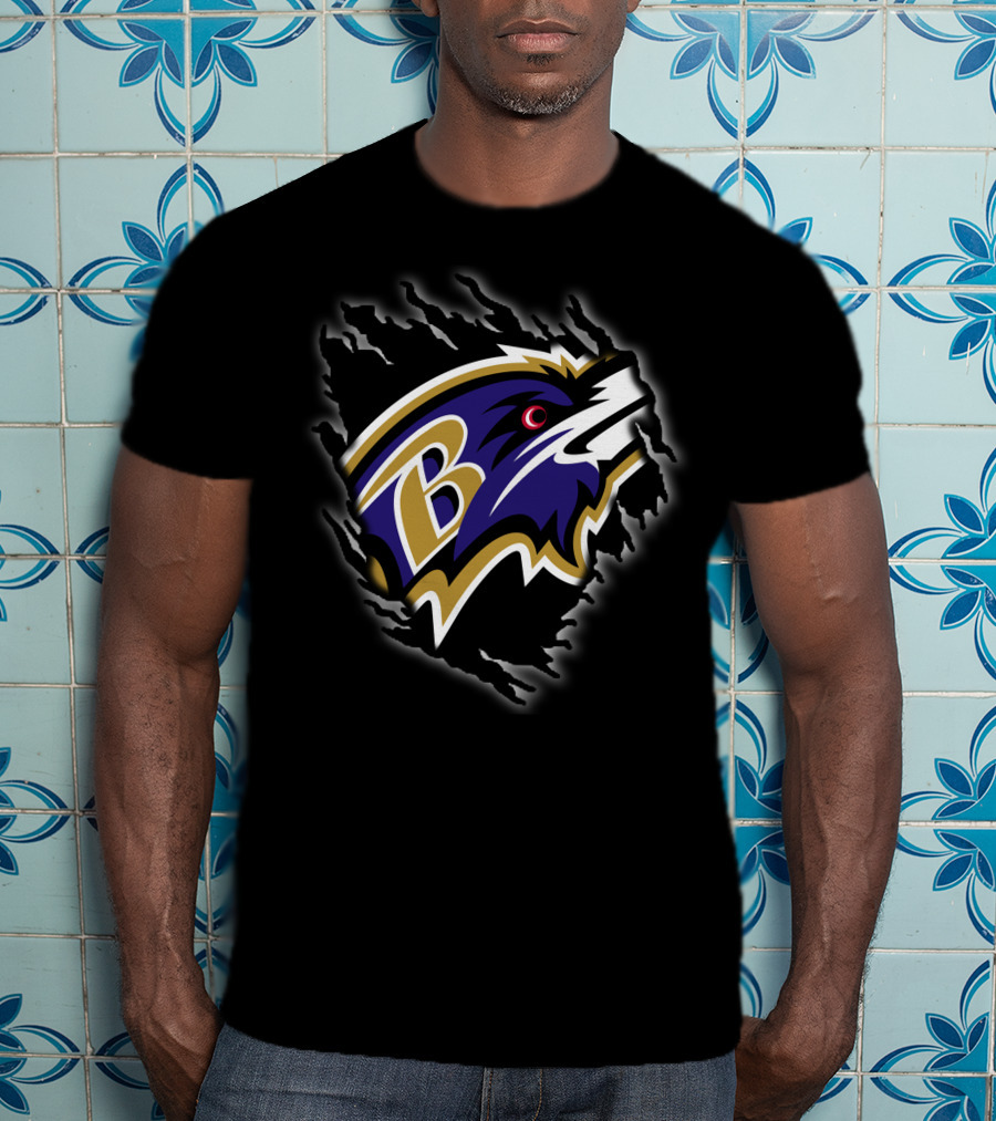 Baltimore Ravens Logo With Claw Mark T-Shirt
