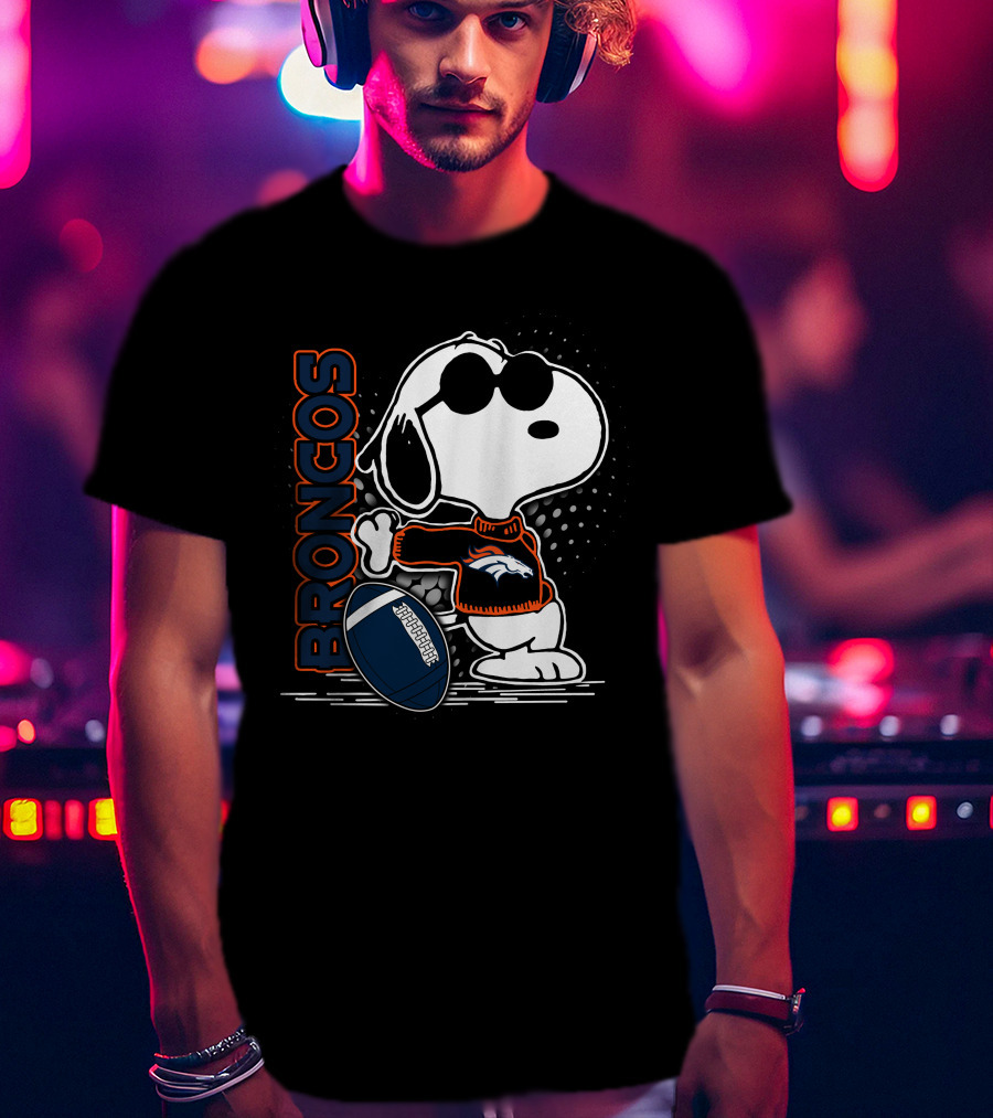 Broncos Snoopy Football T-Shirt