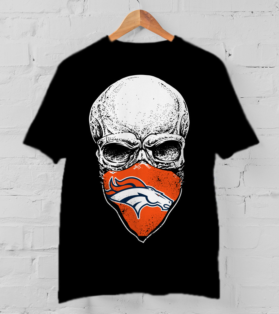 Denver Broncos Skull Logo Bandana T-Shirt
