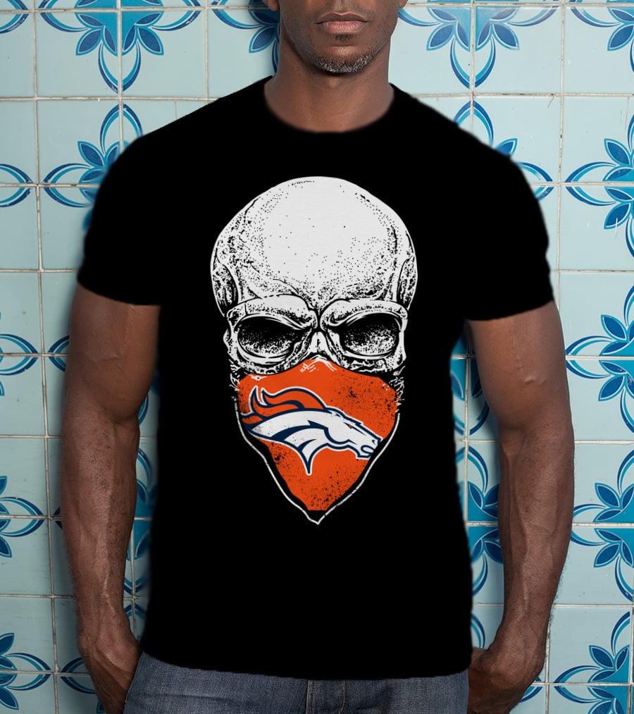 Denver Broncos Skull Logo Bandana T-Shirt