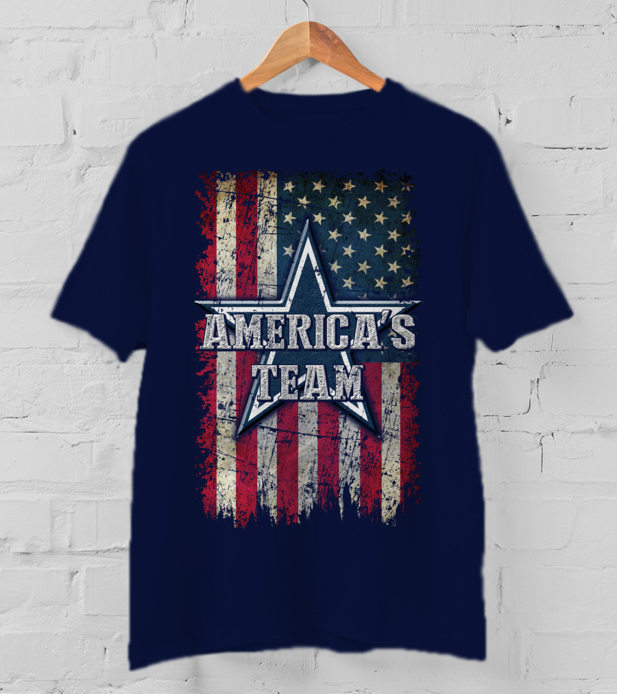 America's Team Dallas Cowboys Usa Flag Star T-Shirt