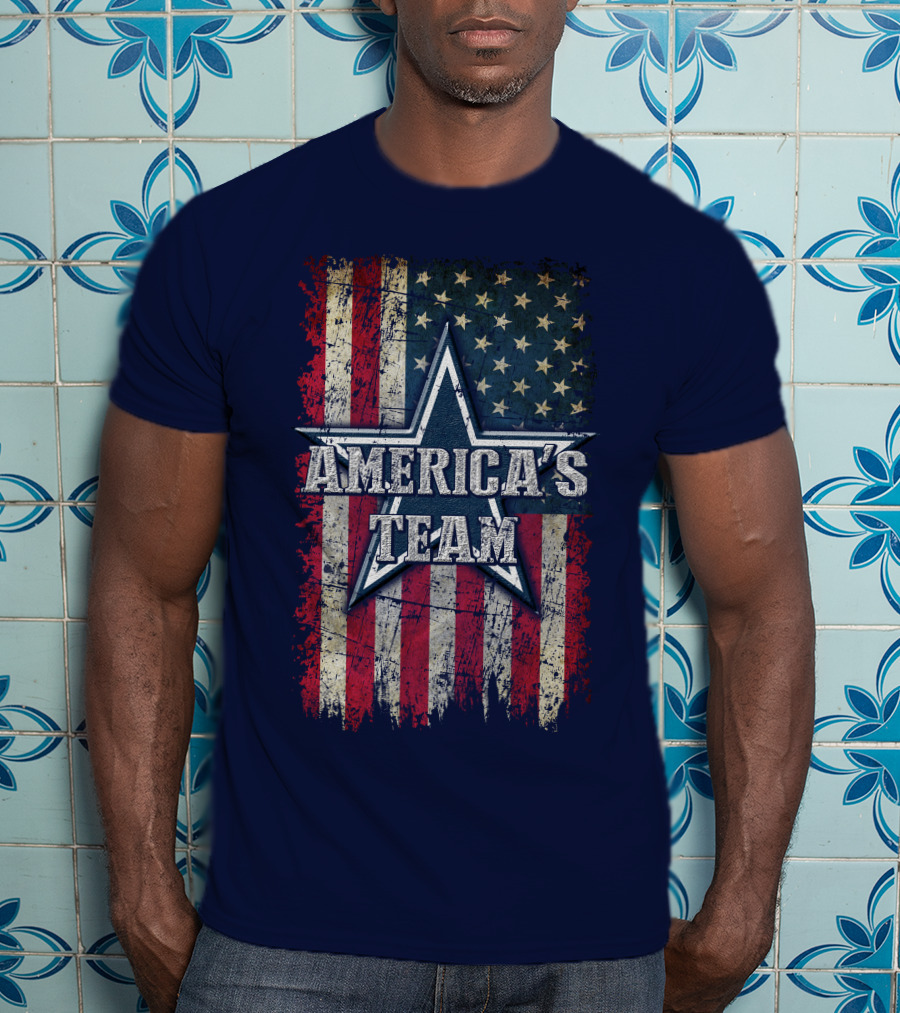 America's Team Dallas Cowboys Usa Flag Star T-Shirt