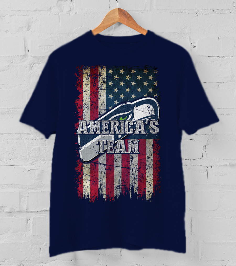 Seattle Seahawks America's Team Flag T-Shirt