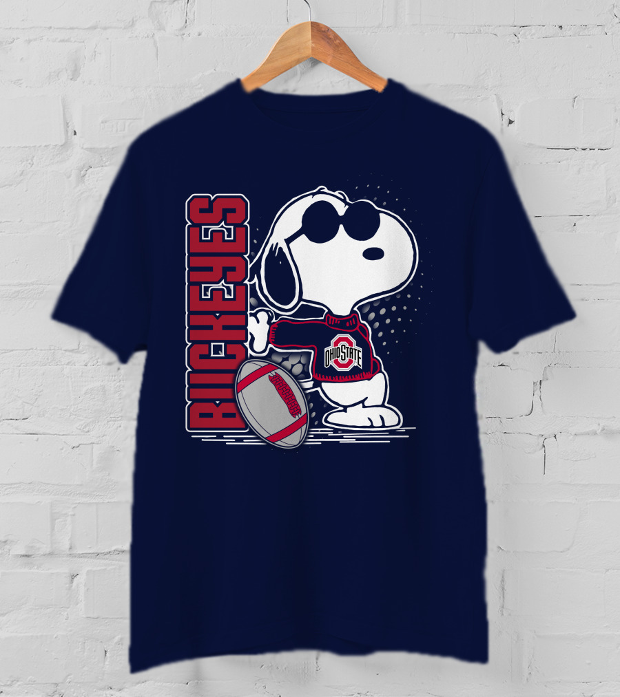 Buckeyes Ohio State Snoopy Football T-Shirt