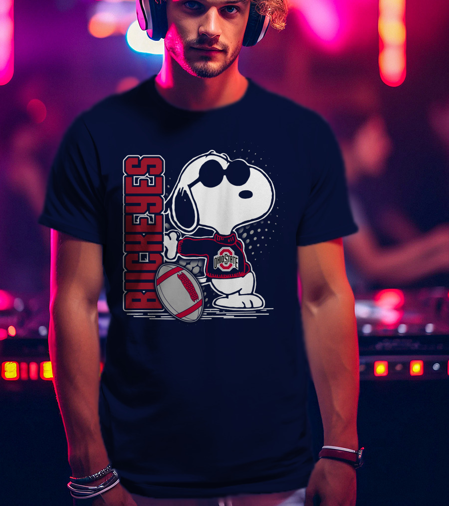 Buckeyes Ohio State Snoopy Football T-Shirt