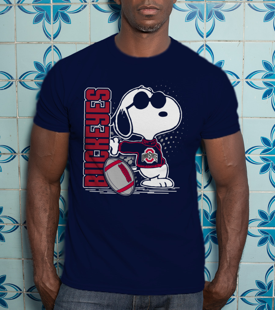 Buckeyes Ohio State Snoopy Football T-Shirt