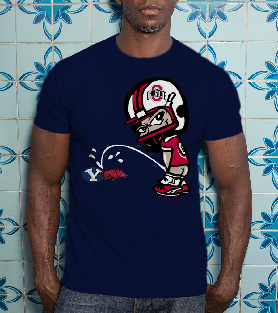 Ohio State Buckeyes Mascot Helmet Arkansas Razorbacks Byu Football Rivalry T-Shirt