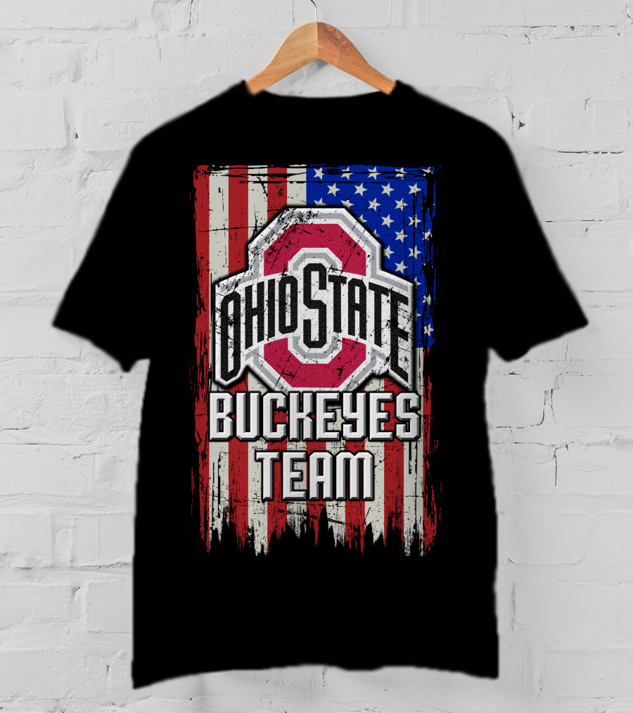 Ohio State Buckeyes Team Usa Flag T-Shirt