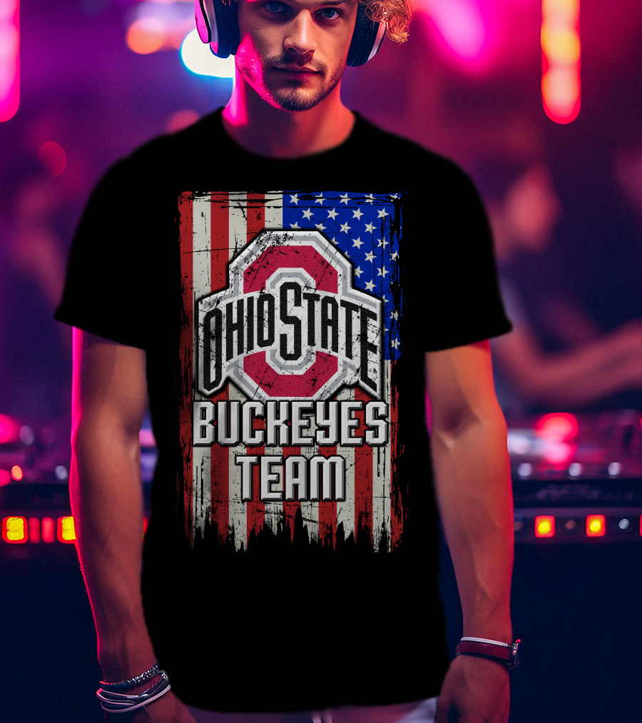 Ohio State Buckeyes Team Usa Flag T-Shirt