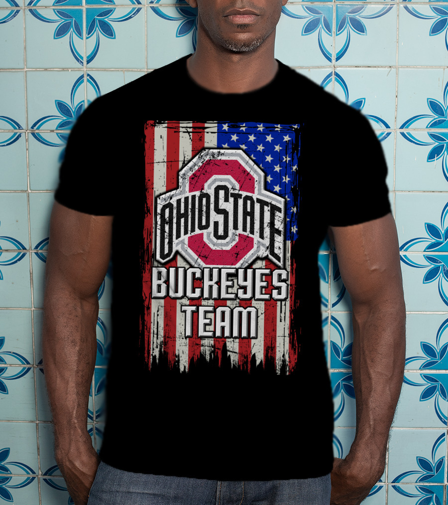 Ohio State Buckeyes Team Usa Flag T-Shirt