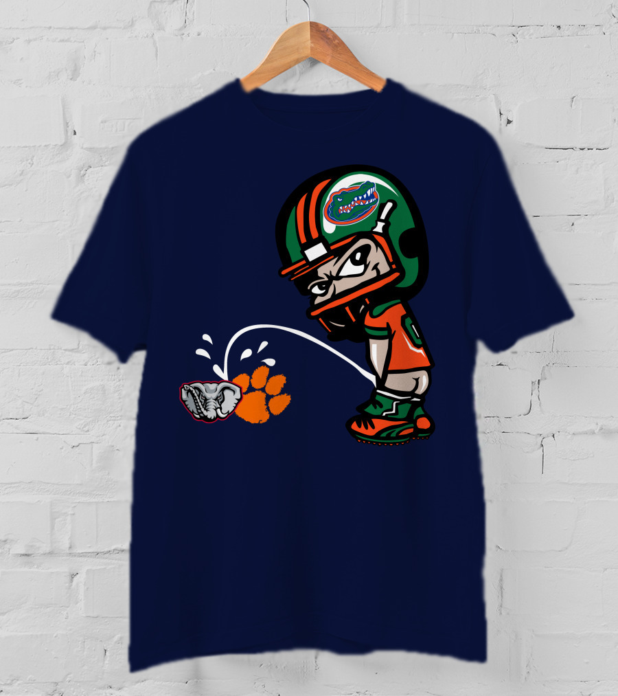Florida Gators Football Rivalry Satire With Tiger Paw And Elephant T-Shirt