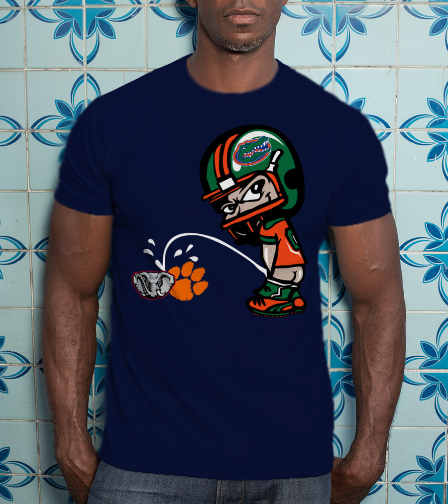 Florida Gators Football Rivalry Satire With Tiger Paw And Elephant T-Shirt