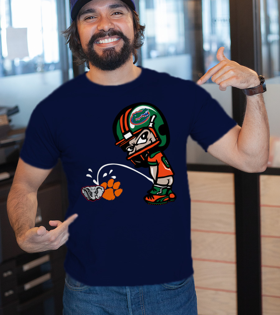 Florida Gators Football Rivalry Satire With Tiger Paw And Elephant T-Shirt