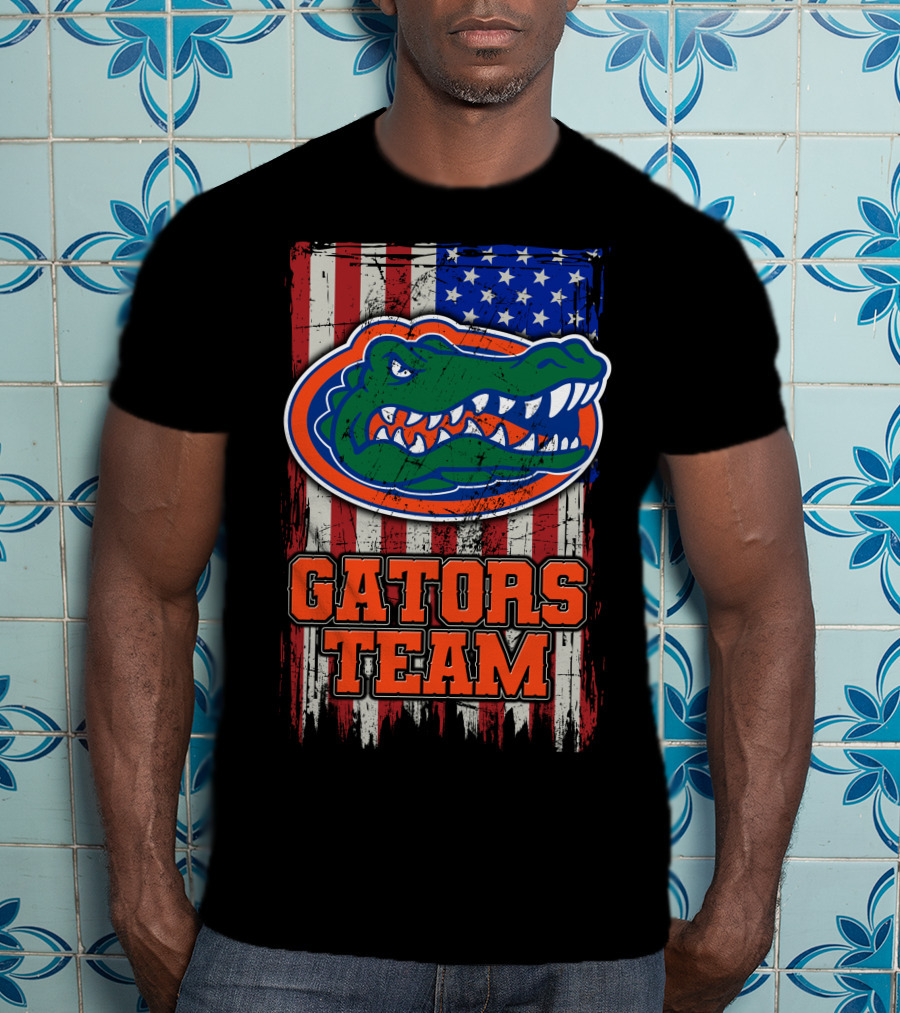 Gators Team Florida American Flag T-Shirt