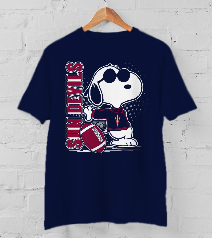 Sun Devils Snoopy Football T-Shirt