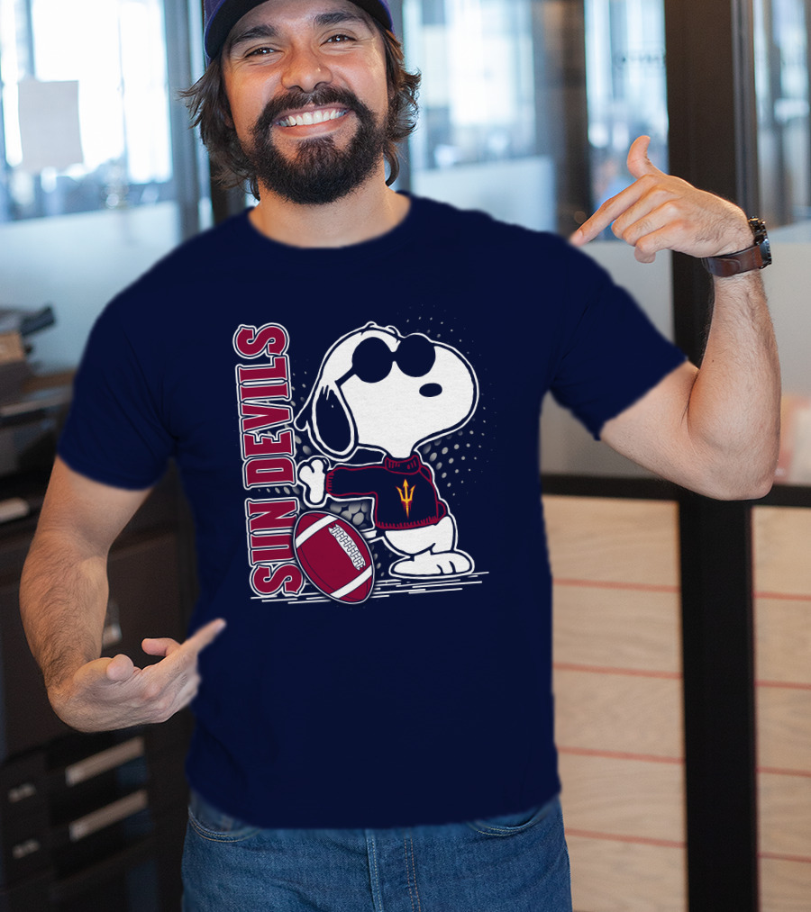 Sun Devils Snoopy Football T-Shirt