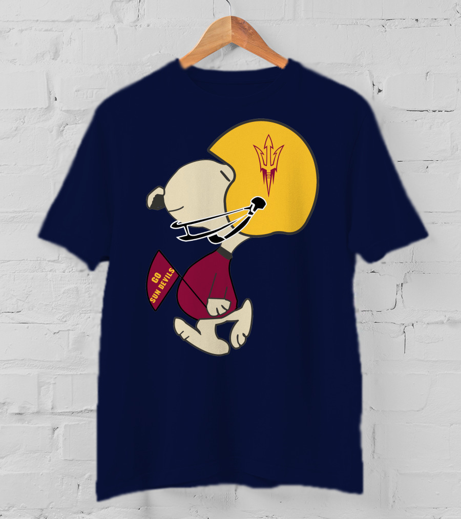 Snoopy Arizona State Sun Devils Football Helmet Go Sun Devils T-Shirt